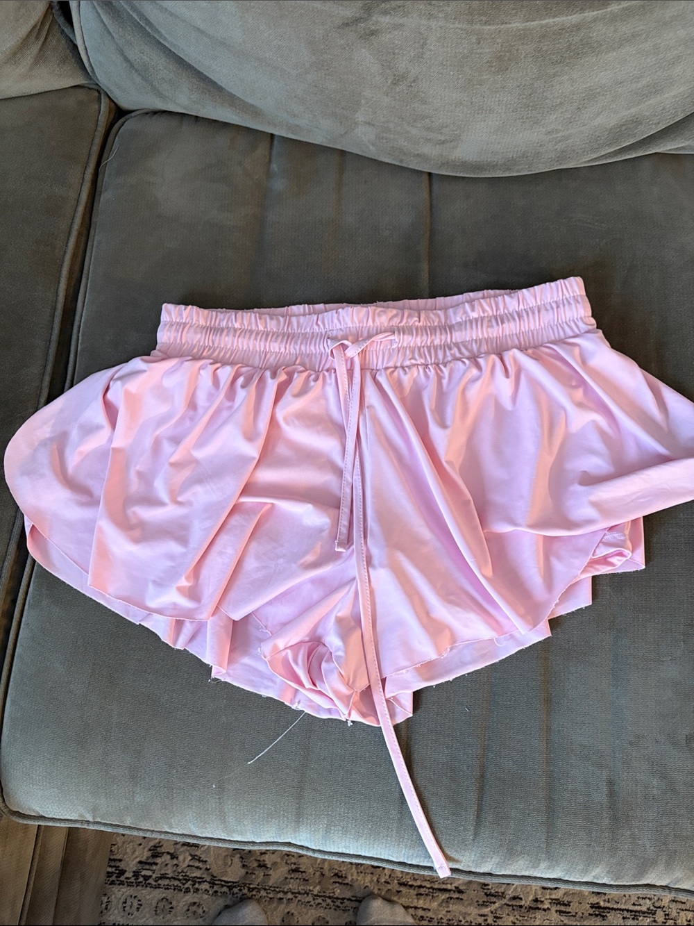 Women's Pink Ruffle Lounge Shorts